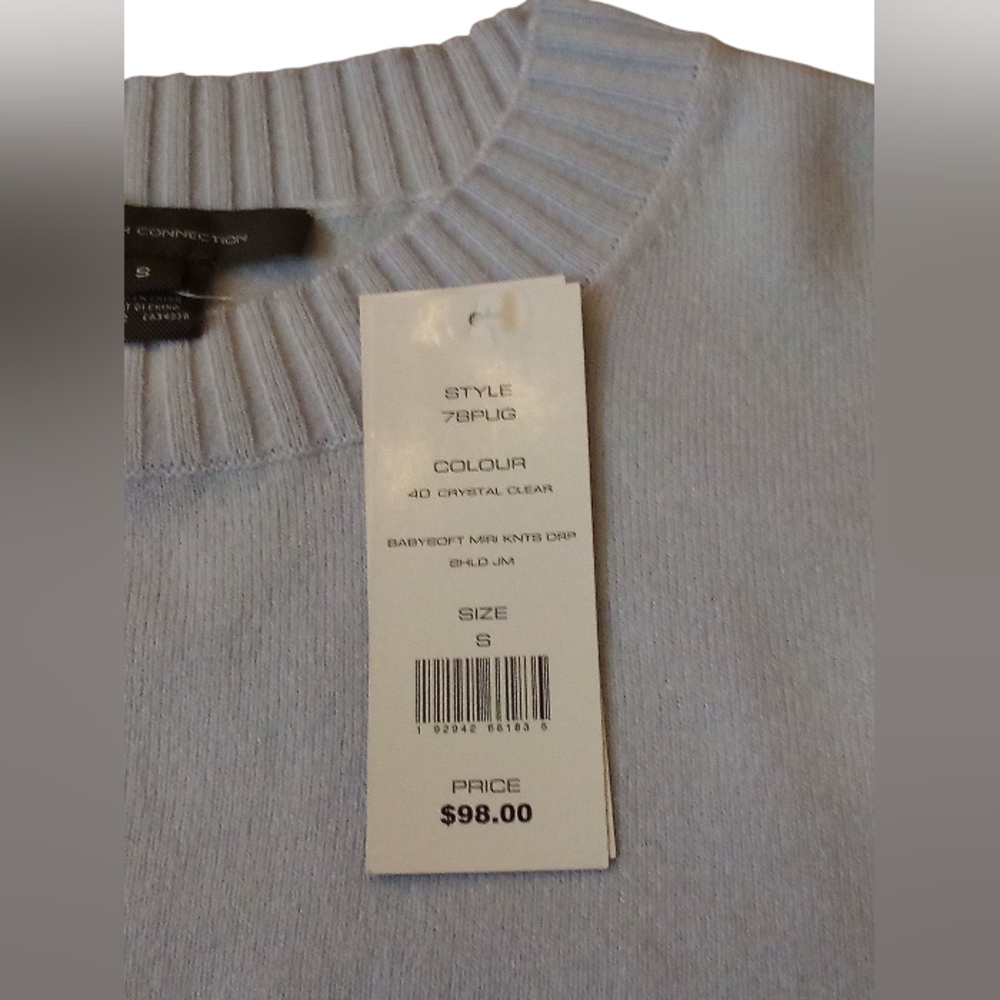 French Connection - Lilac Pull-Over Sweater, Size Small, Slits On Both Sides,... - Picture 8 of 10